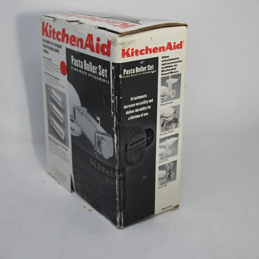 KitchenAid KPRA Pasta Roller Set Fettuccine Linguine Attachments Italy